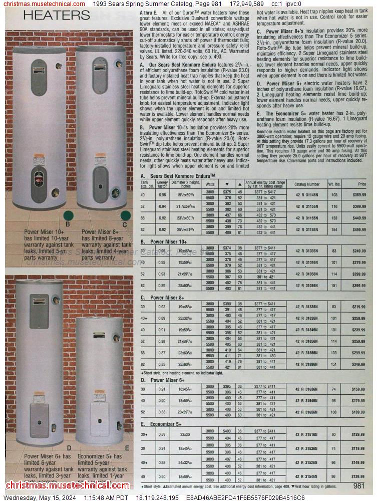 1993 Sears Spring Summer Catalog, Page 981