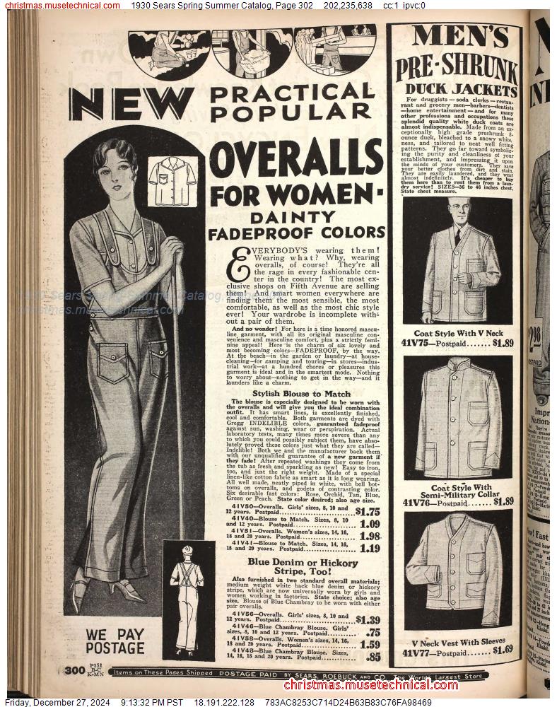 1930 Sears Spring Summer Catalog, Page 302