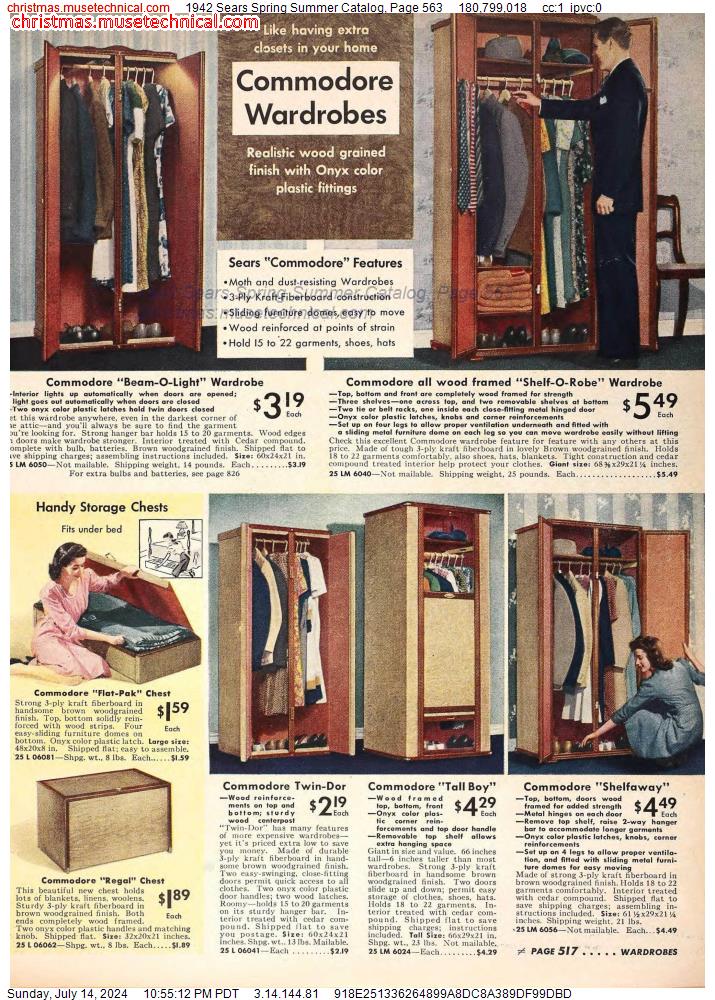 1942 Sears Spring Summer Catalog, Page 563