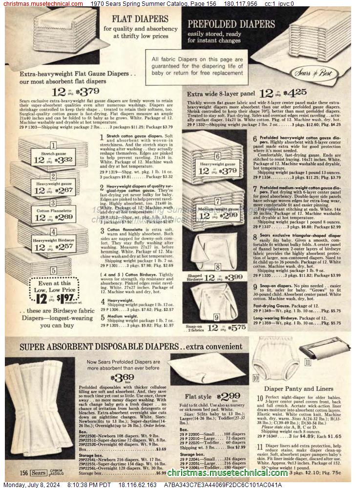 1970 Sears Spring Summer Catalog, Page 156