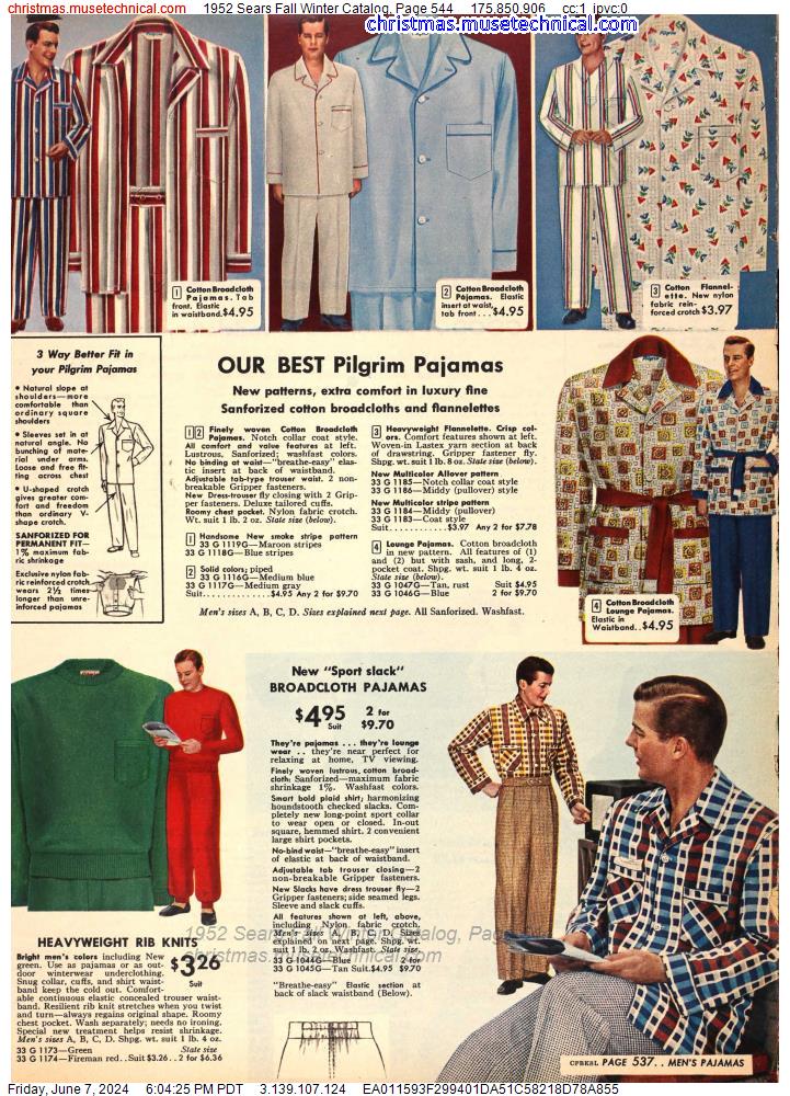 1952 Sears Fall Winter Catalog, Page 544