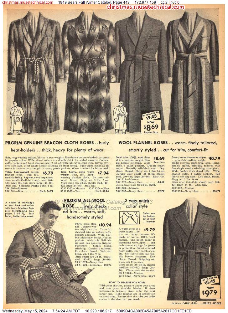 1949 Sears Fall Winter Catalog, Page 443