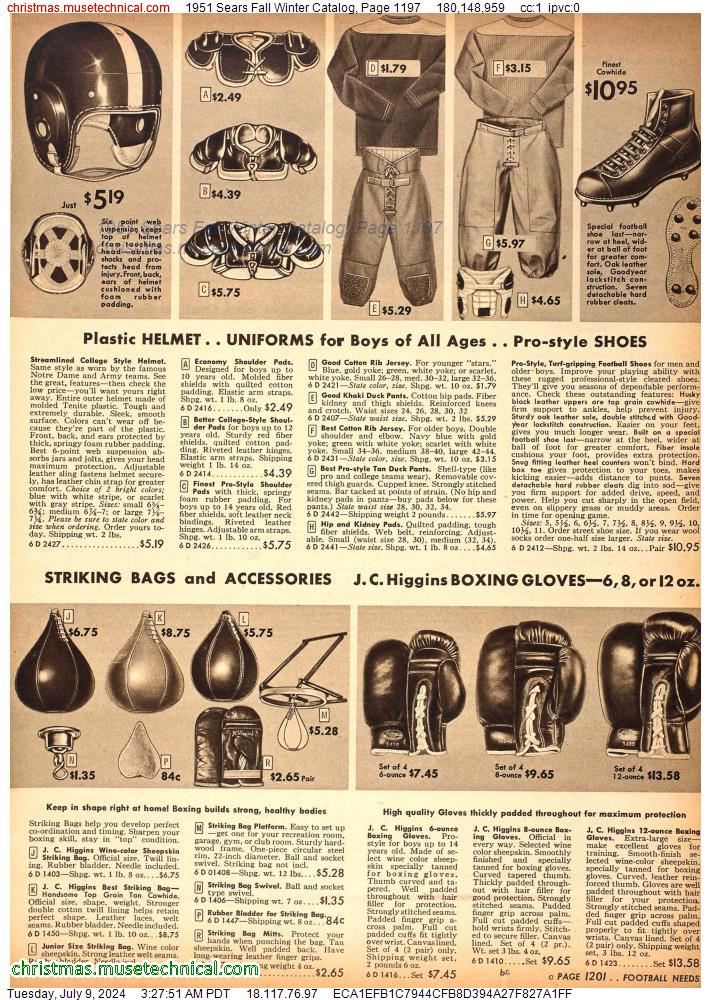 1951 Sears Fall Winter Catalog, Page 1197