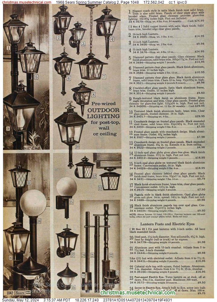 1968 Sears Spring Summer Catalog 2, Page 1048