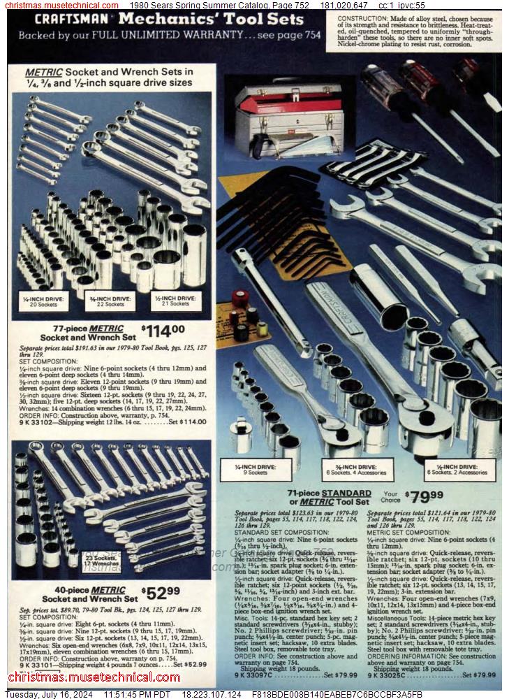 1980 Sears Spring Summer Catalog, Page 752