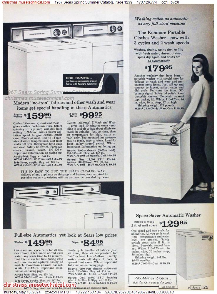 1967 Sears Spring Summer Catalog, Page 1239