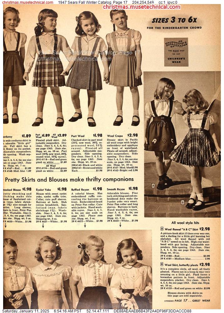 1947 Sears Fall Winter Catalog, Page 17