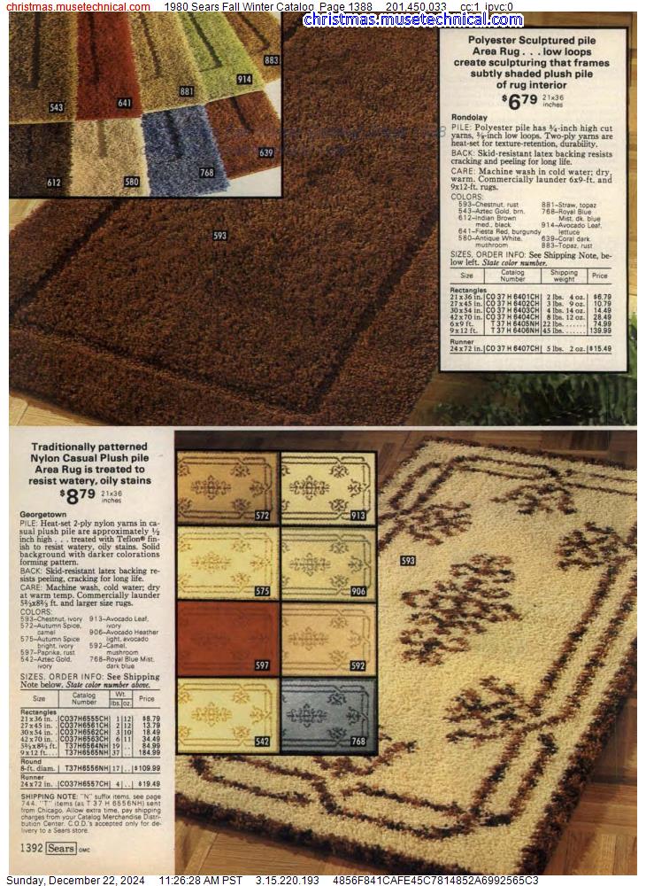 1980 Sears Fall Winter Catalog, Page 1388