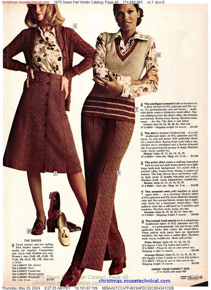 1975 Sears Fall Winter Catalog, Page 49