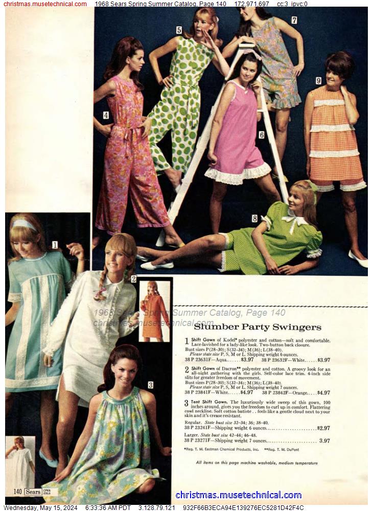 1968 Sears Spring Summer Catalog, Page 140