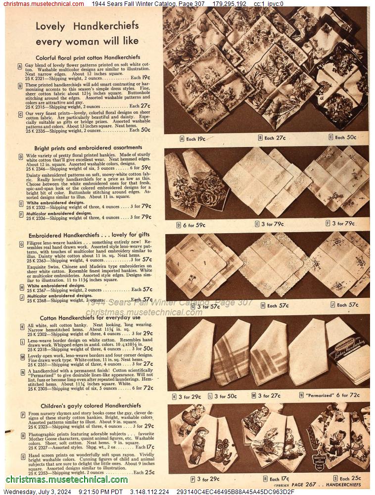 1944 Sears Fall Winter Catalog, Page 307