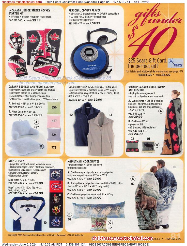 2005 Sears Christmas Book (Canada), Page 85