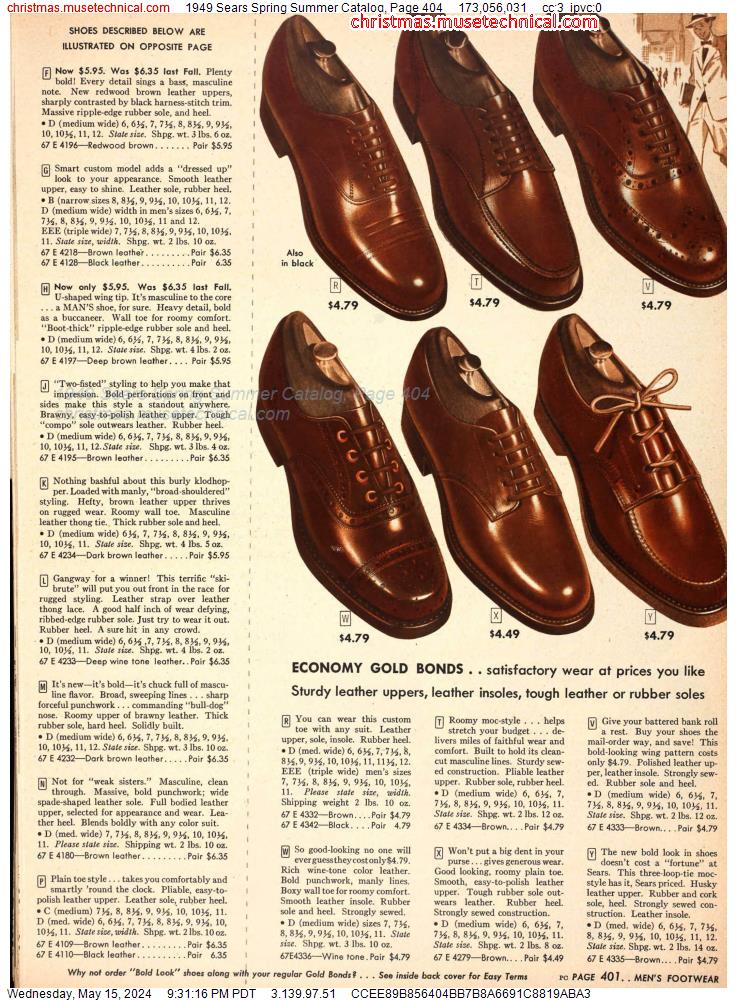 1949 Sears Spring Summer Catalog, Page 404