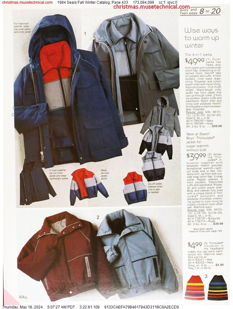 1984 Sears Fall Winter Catalog, Page 433