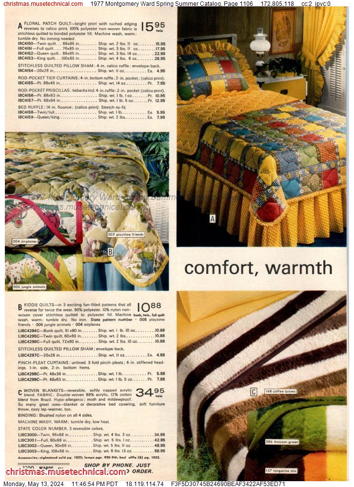 1977 Montgomery Ward Spring Summer Catalog, Page 1106