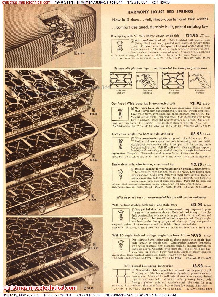 1948 Sears Fall Winter Catalog, Page 844