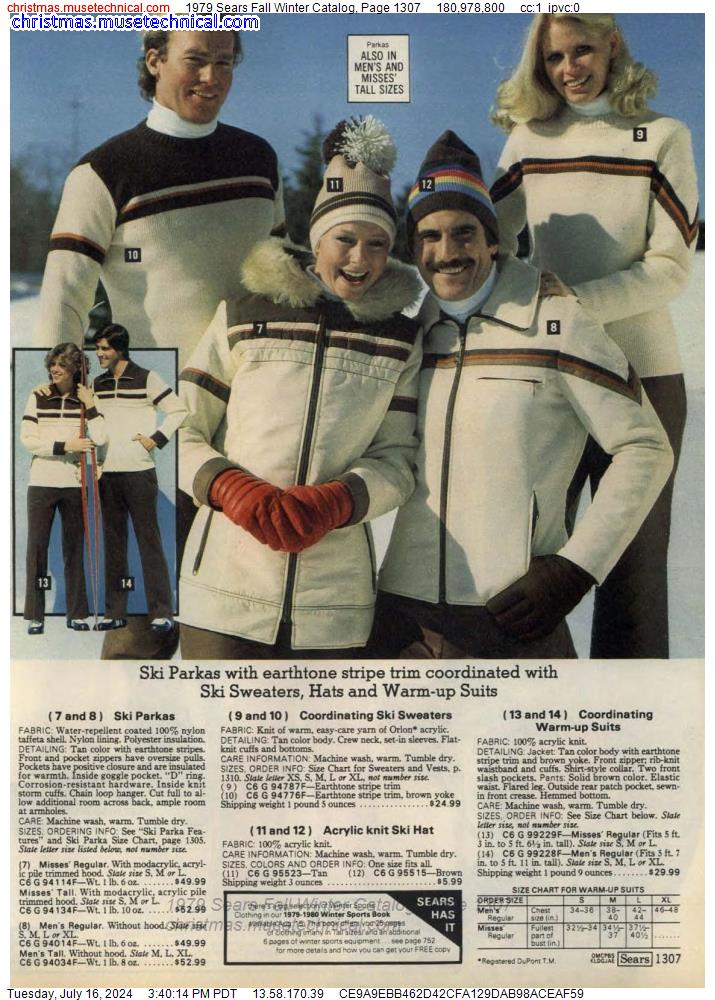 1979 Sears Fall Winter Catalog, Page 1307