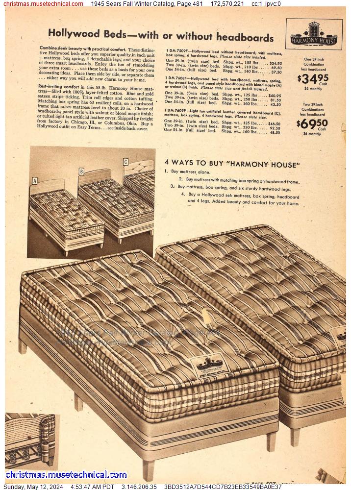 1945 Sears Fall Winter Catalog, Page 481