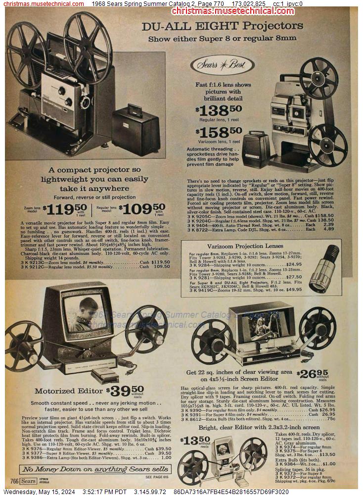 1968 Sears Spring Summer Catalog 2, Page 770