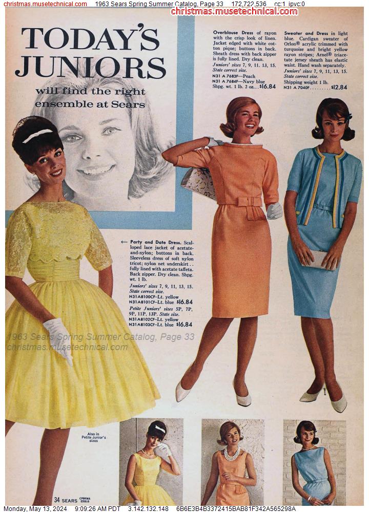 1963 Sears Spring Summer Catalog, Page 33