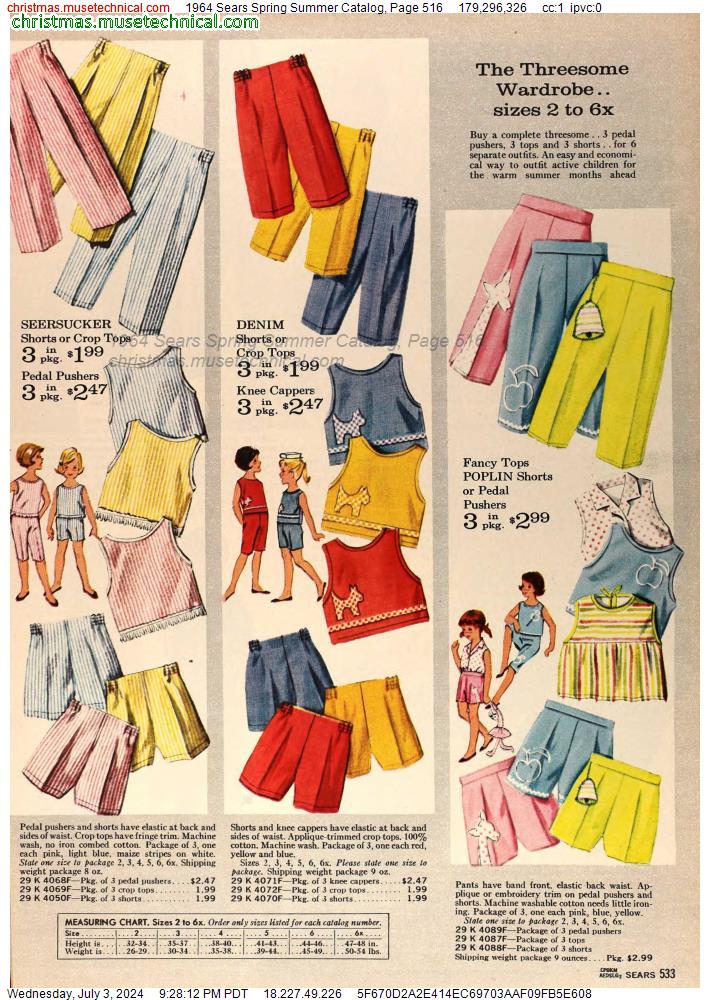 1964 Sears Spring Summer Catalog, Page 516
