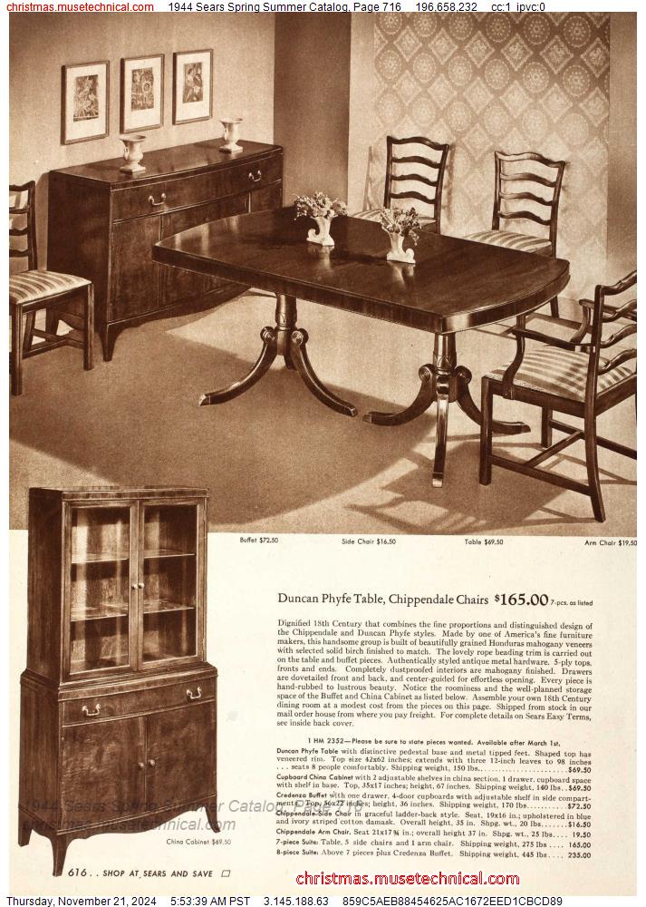 1944 Sears Spring Summer Catalog, Page 716