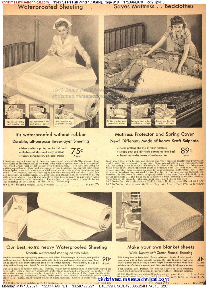 1943 Sears Fall Winter Catalog, Page 810