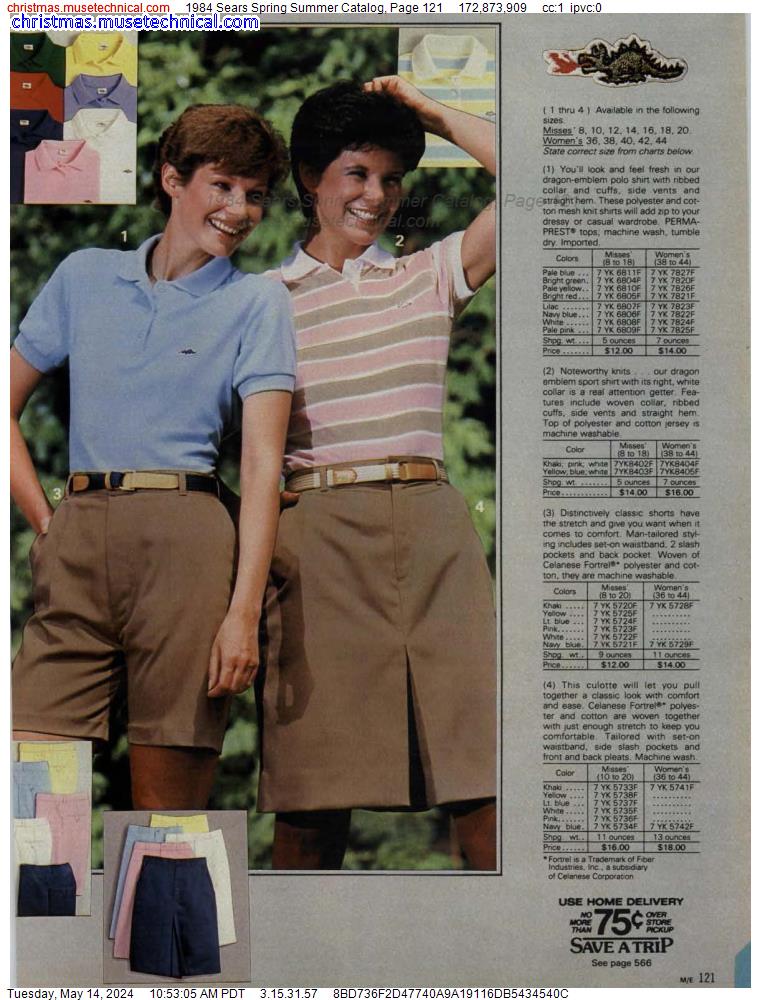 1984 Sears Spring Summer Catalog, Page 121