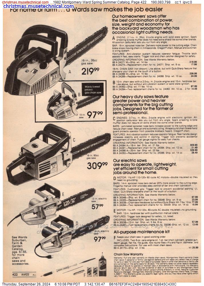 1982 Montgomery Ward Spring Summer Catalog, Page 422