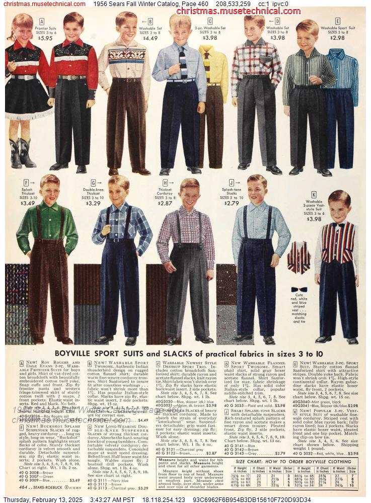 1956 Sears Fall Winter Catalog, Page 460