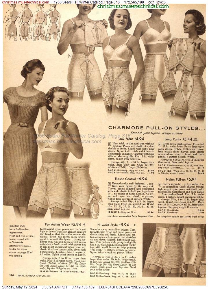 1956 Sears Fall Winter Catalog, Page 316