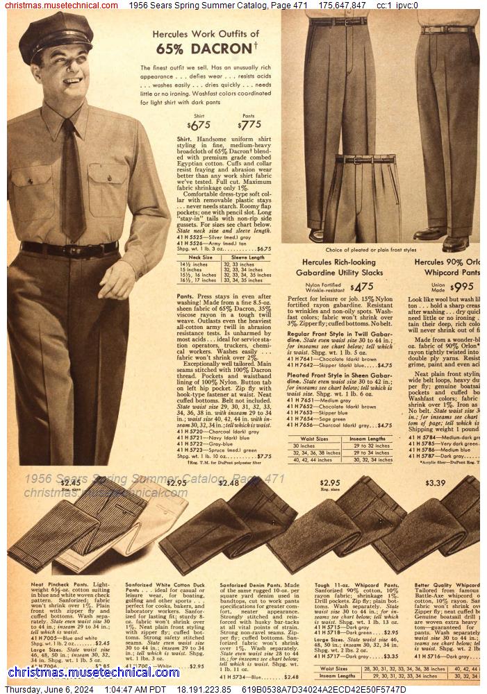 1956 Sears Spring Summer Catalog, Page 471