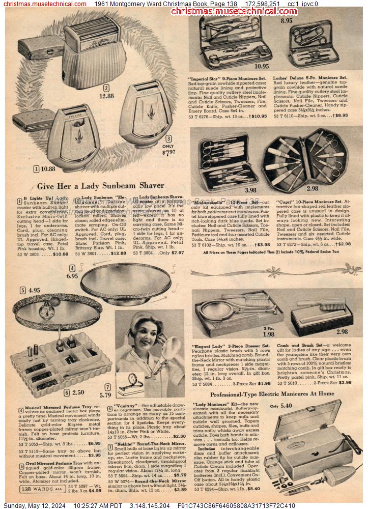 1961 Montgomery Ward Christmas Book, Page 138