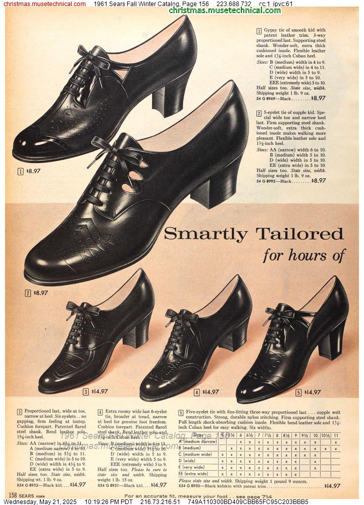 1961 Sears Fall Winter Catalog, Page 156