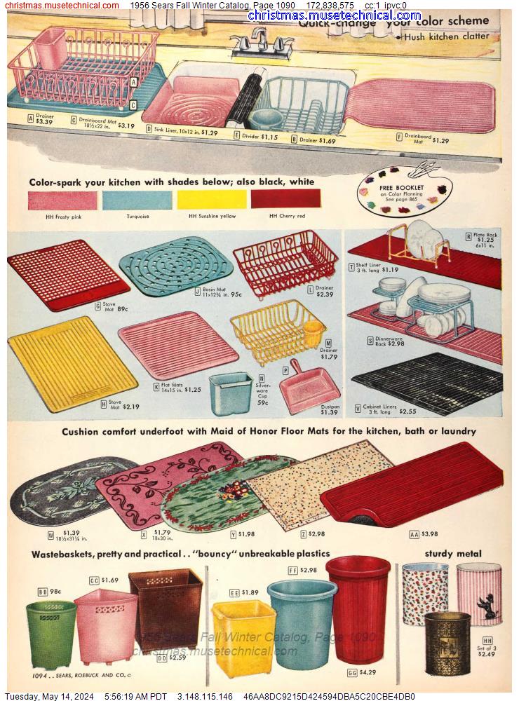 1956 Sears Fall Winter Catalog, Page 1090