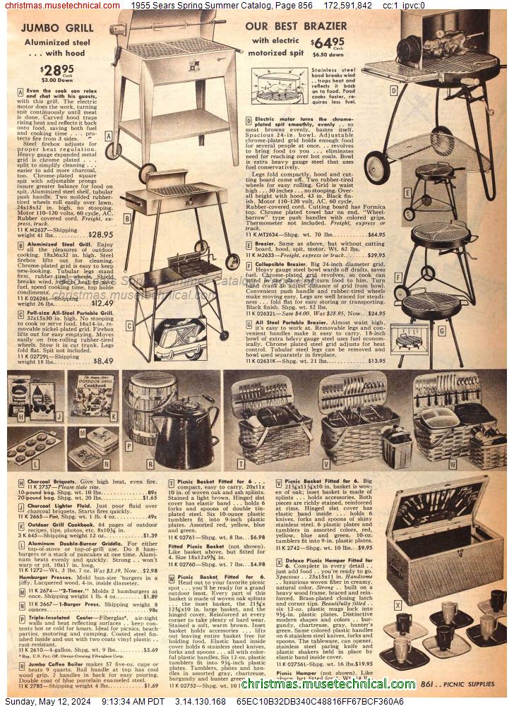 1955 Sears Spring Summer Catalog, Page 856