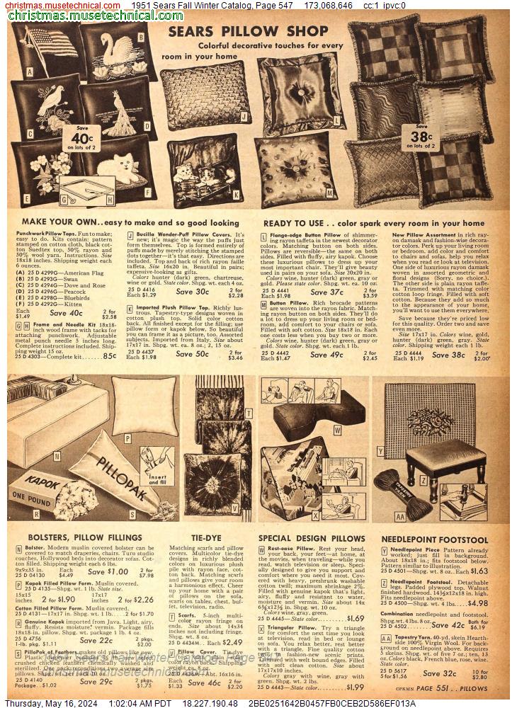 1951 Sears Fall Winter Catalog, Page 547