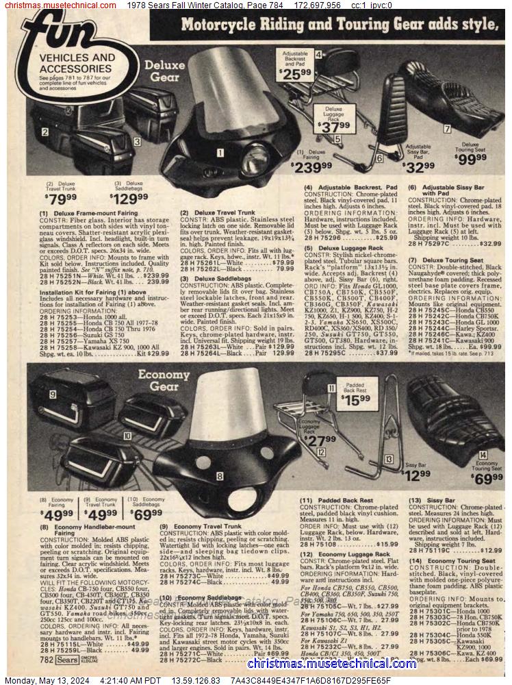 1978 Sears Fall Winter Catalog, Page 784