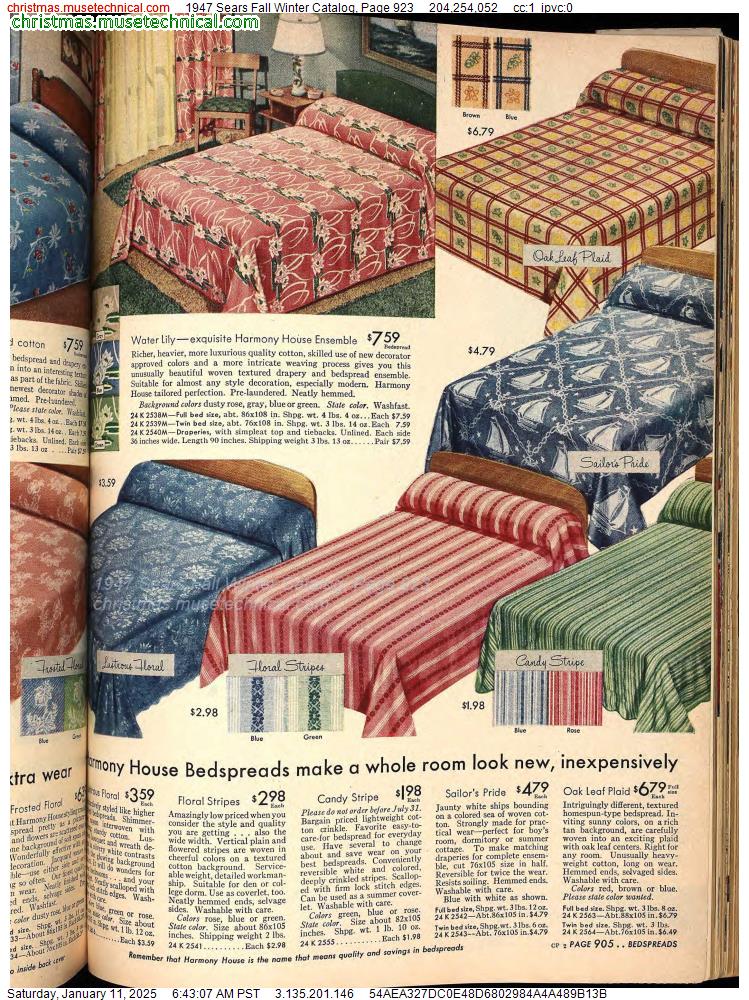 1947 Sears Fall Winter Catalog, Page 923