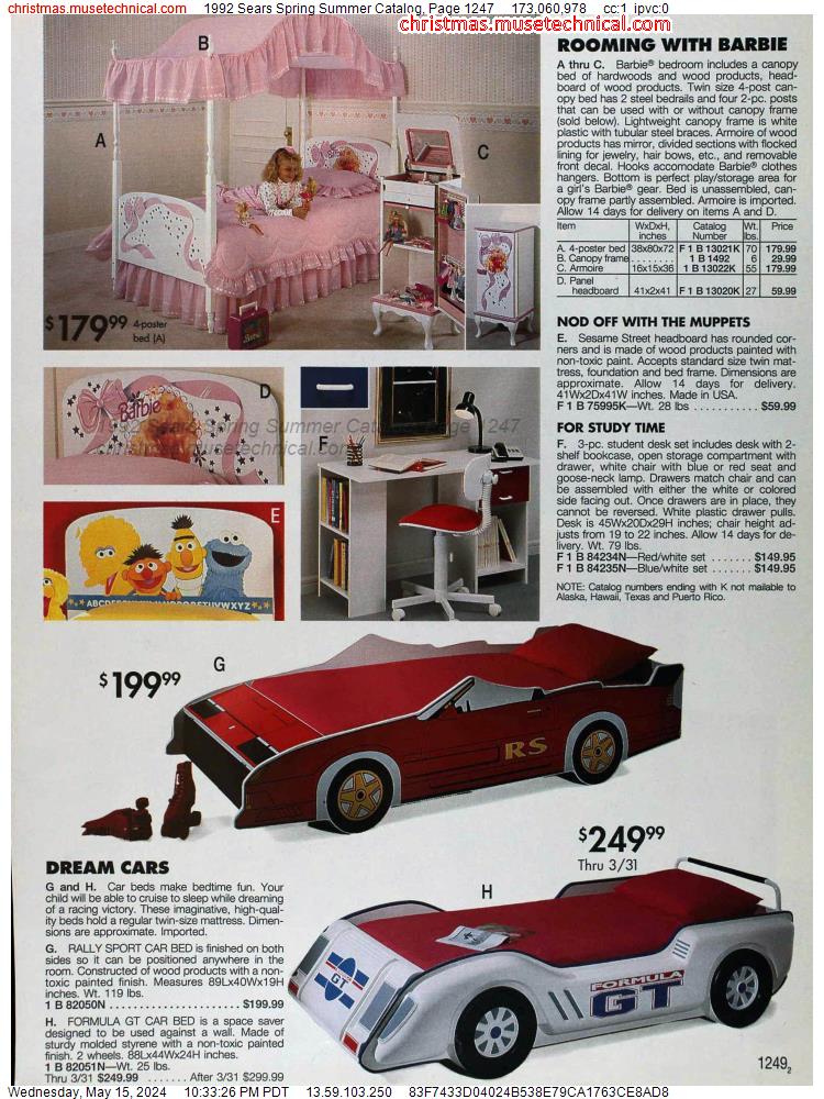 1992 Sears Spring Summer Catalog, Page 1247
