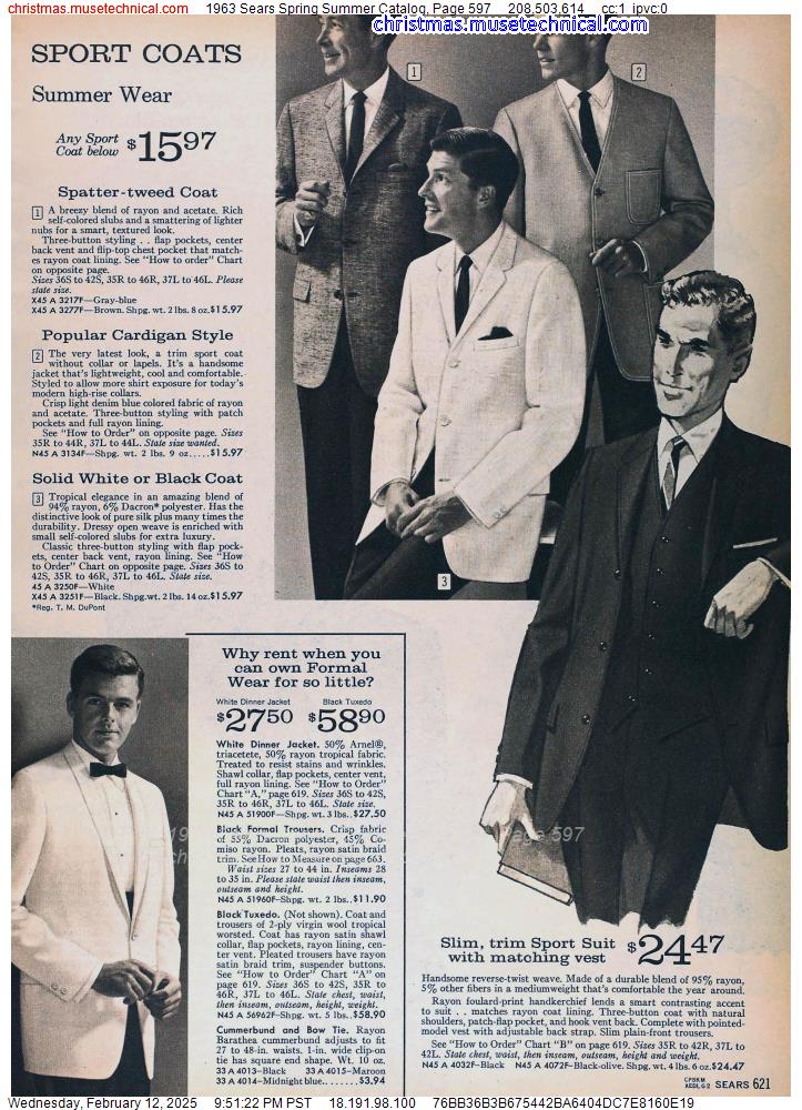 1963 Sears Spring Summer Catalog, Page 597