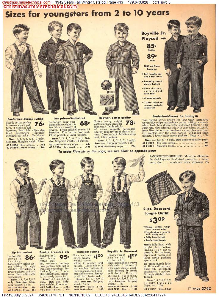 1942 Sears Fall Winter Catalog, Page 413