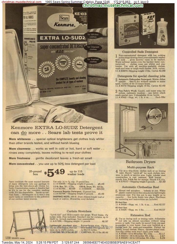 1965 Sears Spring Summer Catalog, Page 1246