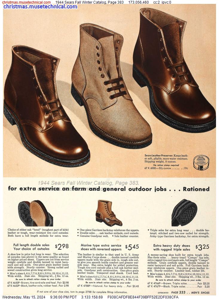 1944 Sears Fall Winter Catalog, Page 383