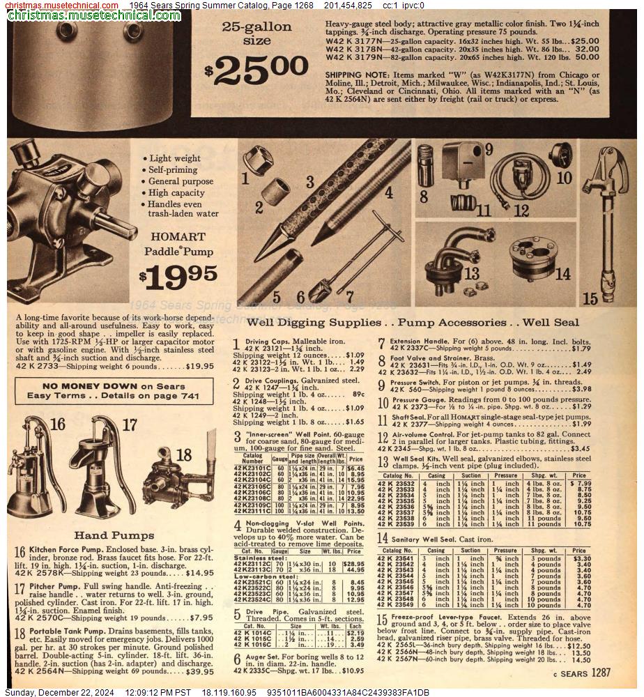 1964 Sears Spring Summer Catalog, Page 1268