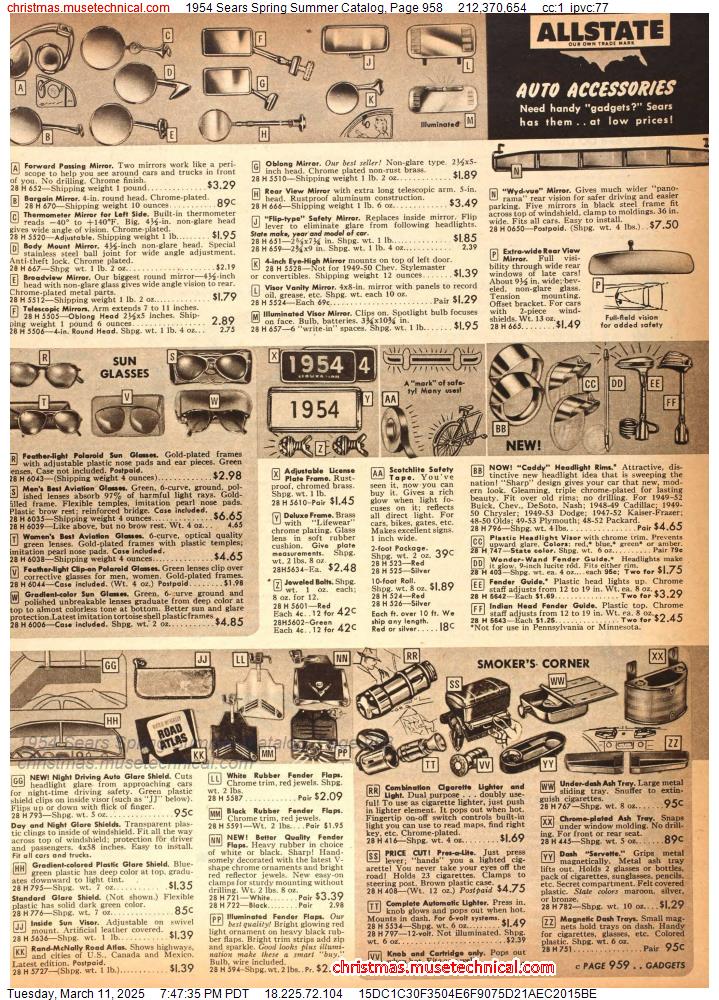 1954 Sears Spring Summer Catalog, Page 958