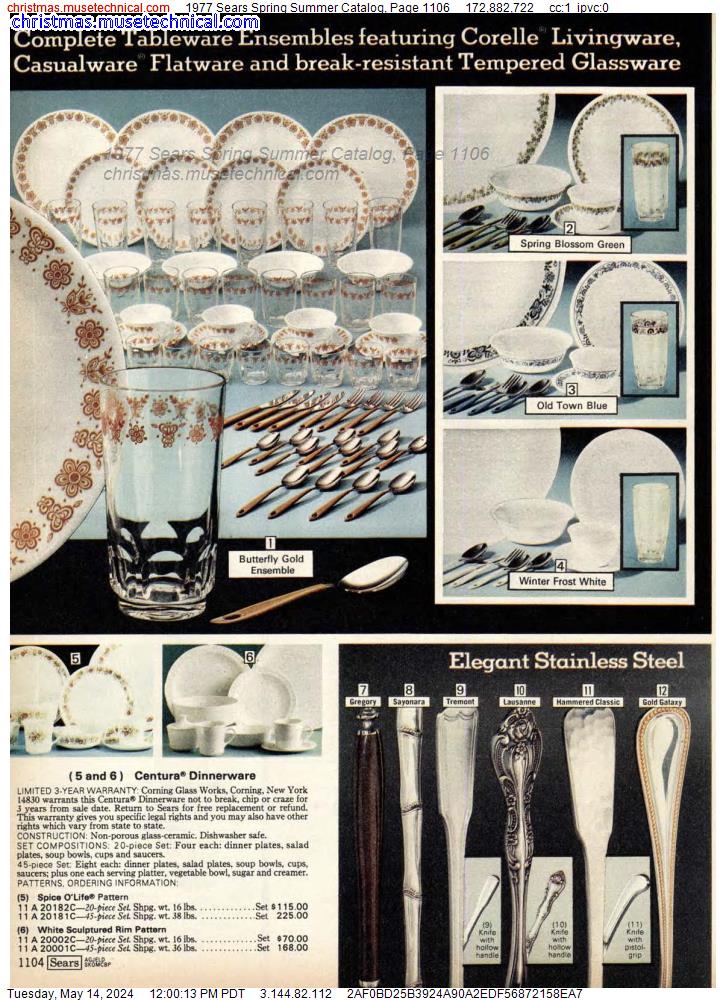 1977 Sears Spring Summer Catalog, Page 1106
