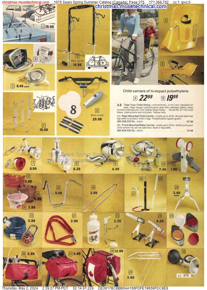 1975 Sears Spring Summer Catalog (Canada), Page 375