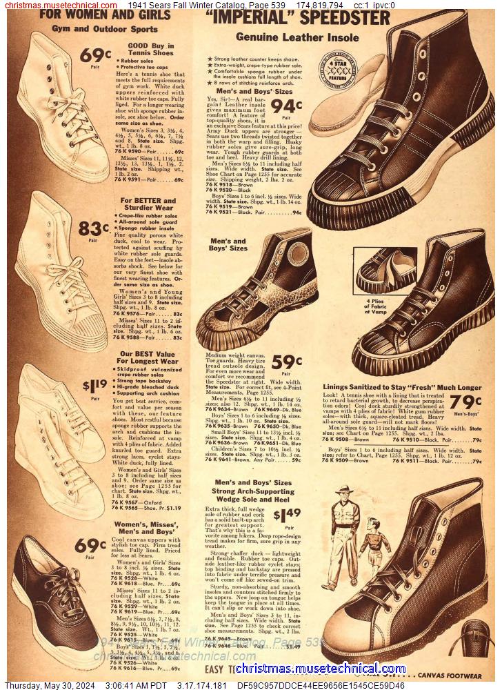 1941 Sears Fall Winter Catalog, Page 539