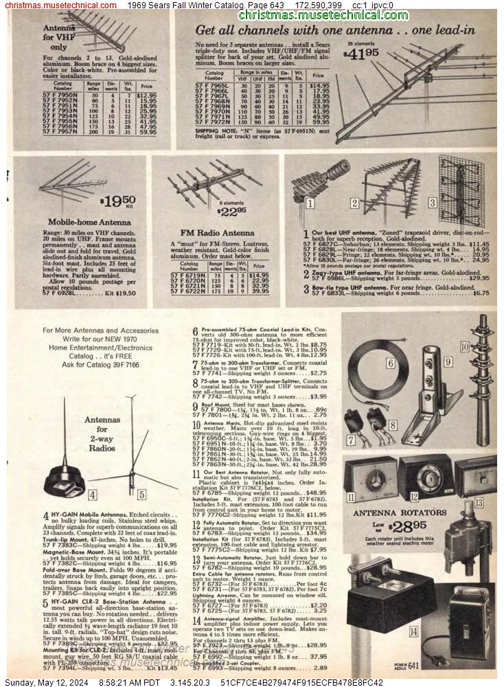 1969 Sears Fall Winter Catalog, Page 643